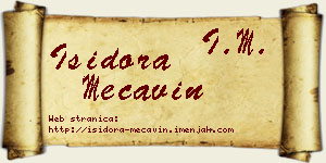 Isidora Mećavin vizit kartica